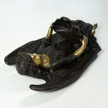 Load image into Gallery viewer, French Bronze Angel Wall Plaque Holy Water Font Stoup, Signed Dumaige 1838