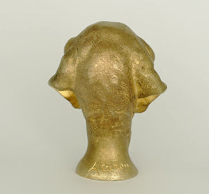 Alexandre Auguste Caron Art Deco French Bronze Sculpture Wax Seal, Hound Dog