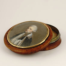 Load image into Gallery viewer, Antique French Miniature Portrait Snuff Box, Hidden Napoleon Mourning Memento