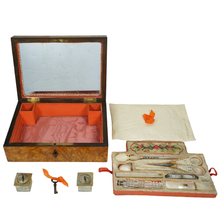 Load image into Gallery viewer, Antique French Palais Royal Mother of Pearl Sewing Box Etui Necessaire