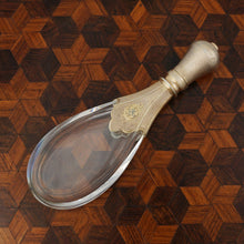 Load image into Gallery viewer, Antique French Silver Perfume Bottle Crystal Teardrop Laydown Scent Bottle