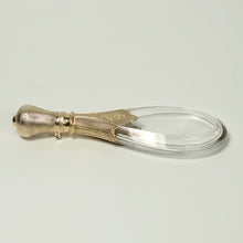 Load image into Gallery viewer, Antique French Silver Perfume Bottle Crystal Teardrop Laydown Scent Bottle