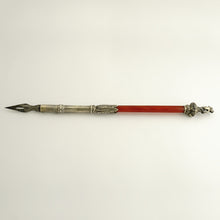 Load image into Gallery viewer, Antique French .800 Silver Carnelian Handle Dip Pen, Putti with Cross
