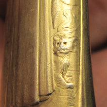 Load image into Gallery viewer, Art Nouveau French Silver Needle Case Rare Hinged Etui, Ladies & Cat, Signed Frederic Vernon, Julian Duval