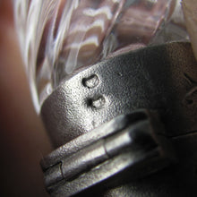 Load image into Gallery viewer, Antique French Silver Cut Glass Perfume Bottle, Scent Bottle, Art Nouveau Rose