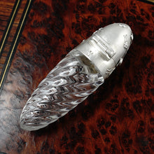 Load image into Gallery viewer, Antique French Silver Cut Glass Perfume Bottle, Scent Bottle, Art Nouveau Rose