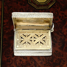 Load image into Gallery viewer, Antique Georgian Sterling Silver Book Form Vinaigrette, John Reilly, London 1804