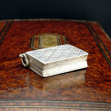 Load image into Gallery viewer, Antique Georgian Sterling Silver Book Form Vinaigrette, John Reilly, London 1804