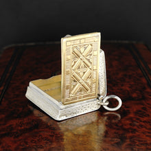 Load image into Gallery viewer, Antique Georgian Sterling Silver Book Form Vinaigrette, John Reilly, London 1804