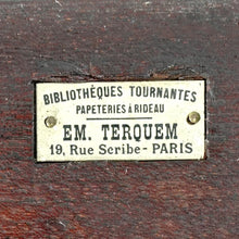 Load image into Gallery viewer, Antique French Mahogany Wood Dore Bronze Roll Top Tambour Door Desk Organizer Cabinet Stationary Box