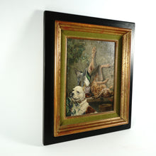 Load image into Gallery viewer, French Still Life Painting Staffy Dog Portrait & Hare, Duck Hunting Trophy, Edouard Auguste Ragu (1847-1923)