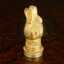 Load image into Gallery viewer, Antique Victorian French Wax Seal Stamp Figural Dog Head, Fidelity
