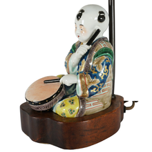 Load image into Gallery viewer, Vintage Chinoiserie Asian Porcelain Figural Lamp
