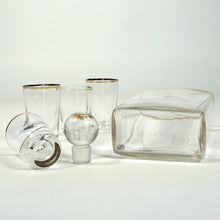 Load image into Gallery viewer, Antique French Trompe l’Oeil Books Liquor Caddy Tantalus Box, Decanter & Shot Glasses Secret Hidden Mini Bar