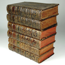 Load image into Gallery viewer, Antique French Trompe l’Oeil Books Liquor Caddy Tantalus Box, Decanter & Shot Glasses Secret Hidden Mini Bar
