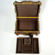 Load image into Gallery viewer, Antique Aesthetic French Japonisme Cordoba Leather Jewelry Box
