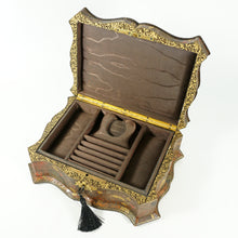 Load image into Gallery viewer, Antique Aesthetic French Japonisme Cordoba Leather Jewelry Box