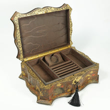 Load image into Gallery viewer, Antique Aesthetic French Japonisme Cordoba Leather Jewelry Box