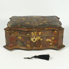 Load image into Gallery viewer, Antique Aesthetic French Japonisme Cordoba Leather Jewelry Box