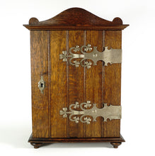 Load image into Gallery viewer, Antique Dutch Wooden Oak Wall Cabinet, Apothecary, Medicine or Spices, with Shamrock Hinges