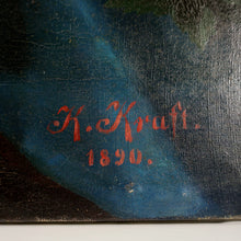 Load image into Gallery viewer, Antique Oil on Canvas German Still Life Painting Rabbit & Vegetables, 1890