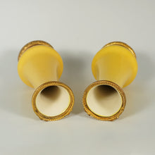 Load image into Gallery viewer, Antique French Sevres Optat Milet Ceramic PAIR Vases Gilt Ormolu Mounts