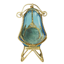 Load image into Gallery viewer, Antique Victorian Beveled Glass Box Pocket Watch Display Vitrine Stand