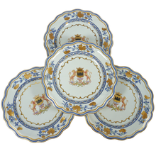 Load image into Gallery viewer, French Samson Chinese Export Style Armorial Porcelain Plates Set