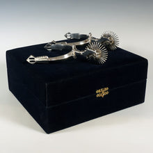 Load image into Gallery viewer, Vintage .900/1000 Silver Chilean Chile Cowboy Huasos Spurs, Original Box