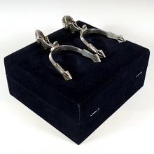 Load image into Gallery viewer, Vintage .900/1000 Silver Chilean Chile Cowboy Huasos Spurs, Original Box