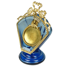 Load image into Gallery viewer, Antique Victorian Beveled Glass Box Pocket Watch Display Vitrine Stand