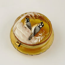 Load image into Gallery viewer, Antique Victorian Bohemian Enamel Glass Patch Box, Pill Box, Trinket