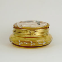 Load image into Gallery viewer, Antique Victorian Bohemian Enamel Glass Patch Box, Pill Box, Trinket