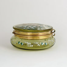 Load image into Gallery viewer, Antique Victorian Bohemian Enamel Glass Patch Box, Pill Box, Rabbit