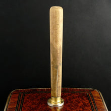 Load image into Gallery viewer, Antique Silver Armorial Wax Seal, Rooster & Sword Coat of Arms Desk Stamp