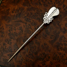 Load image into Gallery viewer, Art Deco Carved Jade & Yellow Diamond 18K Gold Stick Pin