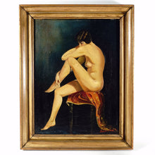 Load image into Gallery viewer, Portrait of Kiki de Montparnasse Art Deco French Female Nude Painting Dated 1927