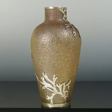 Load image into Gallery viewer, Art Nouveau French Silver Lucien Gaillard Art Glass Vase