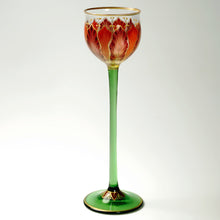 Load image into Gallery viewer, Art Nouveau Meyr's Neffe Enamel Glass Liquor Cordial Bohemian Austrian