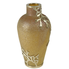 Load image into Gallery viewer, Art Nouveau French Silver Lucien Gaillard Art Glass Vase