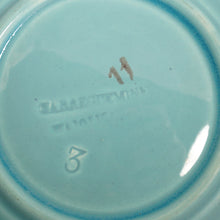 Load image into Gallery viewer, Antique French Majolica Sarreguemines Blue Plate with Strawberries