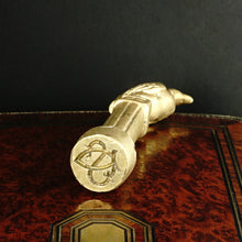 Load image into Gallery viewer, Antique French Signed Bronze Desk Set, Duck Figure, Art Nouveau Wax Seal, Tray, Letter Opener