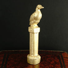 Load image into Gallery viewer, Antique French Signed Bronze Desk Set, Duck Figure, Art Nouveau Wax Seal, Tray, Letter Opener