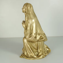 Load image into Gallery viewer, Antique French Bronze Statue Virgin Mary in Prayer, Religious Sculpture
