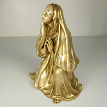 Load image into Gallery viewer, Antique French Bronze Statue Virgin Mary in Prayer, Religious Sculpture