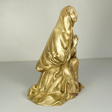 Load image into Gallery viewer, Antique French Bronze Statue Virgin Mary in Prayer, Religious Sculpture