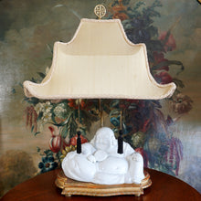 Load image into Gallery viewer, Vintage Chinoiserie Blanc de Chine Porcelain Buddha Table Lamp