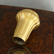 Load image into Gallery viewer, Antique French Gilt Ormolu Limoges Enamel on Copper Miniature Portrait Plaque Parasol Dress Cane Handle