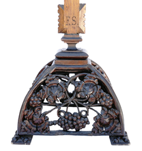 Load image into Gallery viewer, Antique Black Forest Carved Wood Crucifix Corpus Christi Jesus Christ Religious Hand Carved Altar Piece