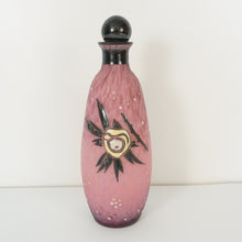 Load image into Gallery viewer, Andre Delatte Nancy French Perfume Bottle Art Deco Pink Glass Enamel Signed